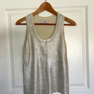 Robert Rodriguez Silver/Gold Racerback Top, Size S